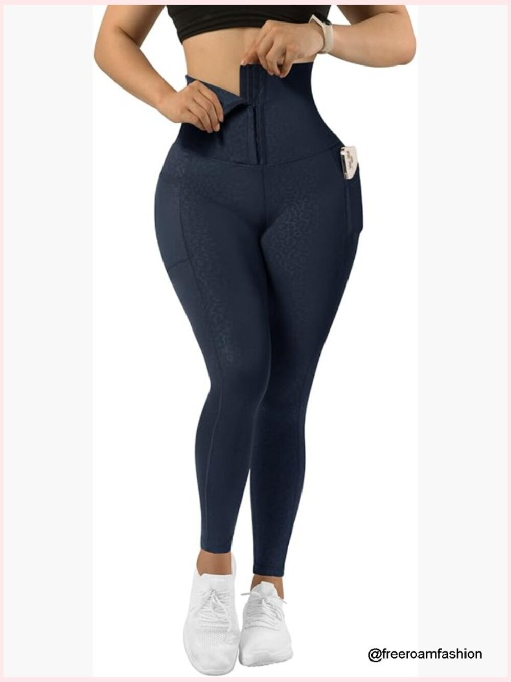 High Waisted Corset Leggings with Pockets Tummy Control Yoga Pants